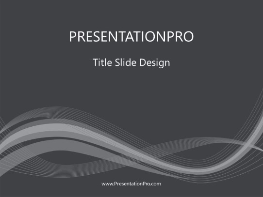 Motion Wave Gray2 PowerPoint Template title slide design