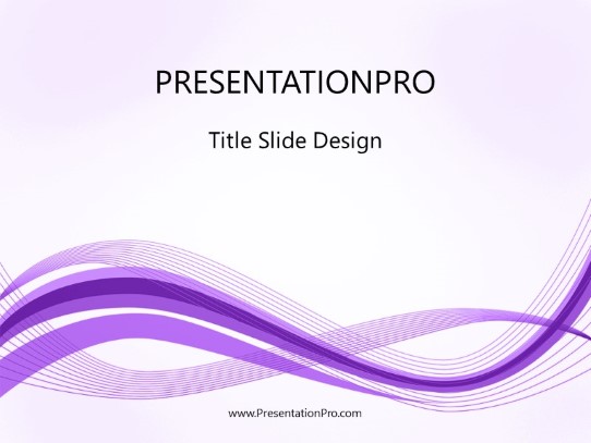 Motion Wave Purple1 Powerpoint Template Background In Abstract Lines