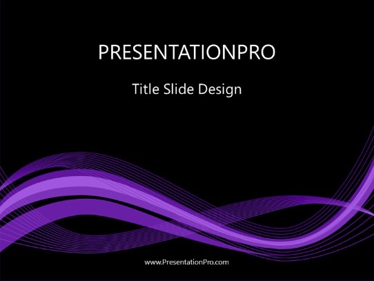 Motion Wave Purple3 PowerPoint Template title slide design