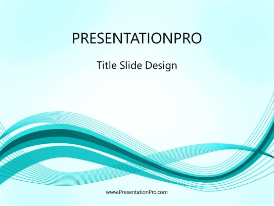 Motion Wave Teal1 PowerPoint Template title slide design