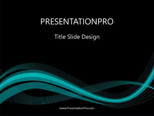 Motion Wave Teal3 PowerPoint Template title slide design