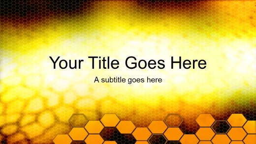 Octabee Widescreen PowerPoint Template title slide design