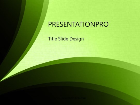 Organic Flow Green PowerPoint Template title slide design