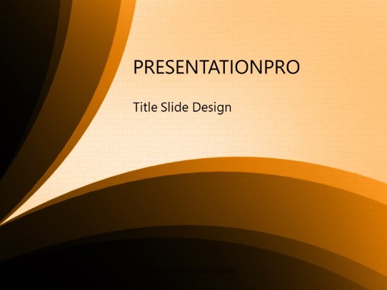 Organic Flow Orange PowerPoint Template title slide design