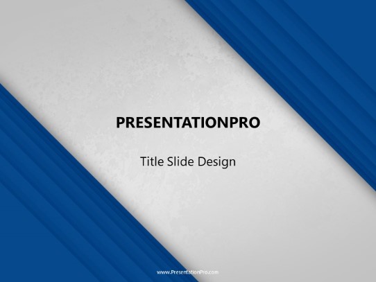 Pillars Blue PowerPoint Template title slide design