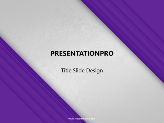 Pillars Purple PowerPoint Template title slide design