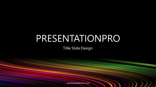 Rainbow Edge Widescreen PowerPoint Template title slide design