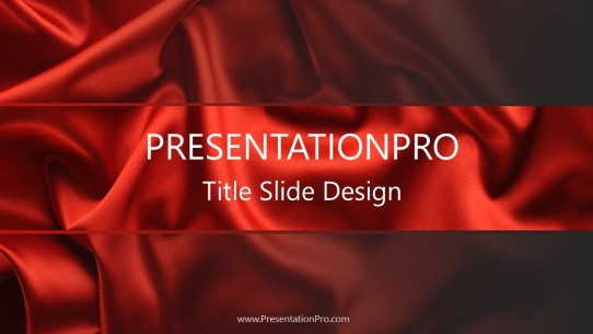 Red Satin 01 Widescreen PowerPoint Template title slide design