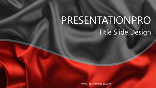 Red Satin 02 Widescreen PowerPoint Template title slide design