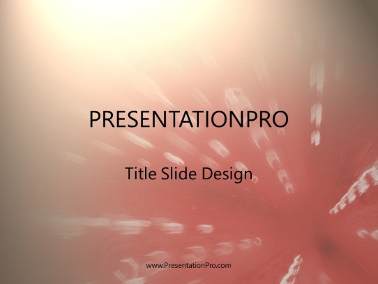 Redbar PowerPoint Template title slide design