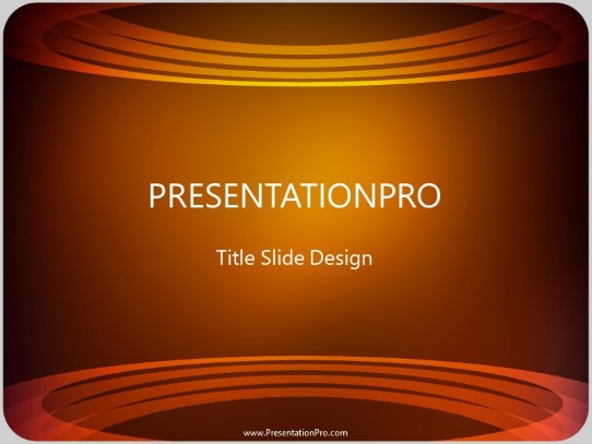 Ringed Orange PowerPoint Template title slide design