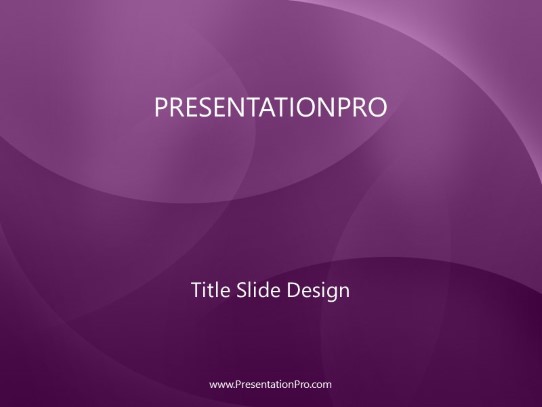 Roundbliss Purple PowerPoint Template title slide design