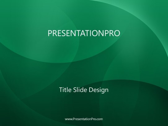 Roundbliss Teal PowerPoint Template title slide design