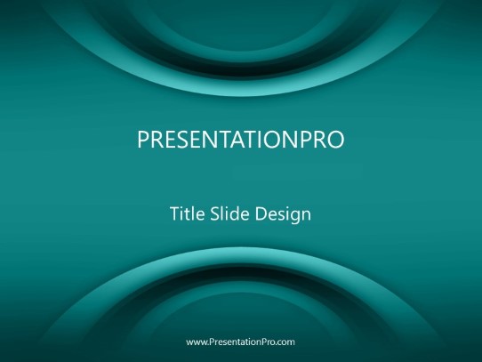 Round About Teal PowerPoint Template title slide design