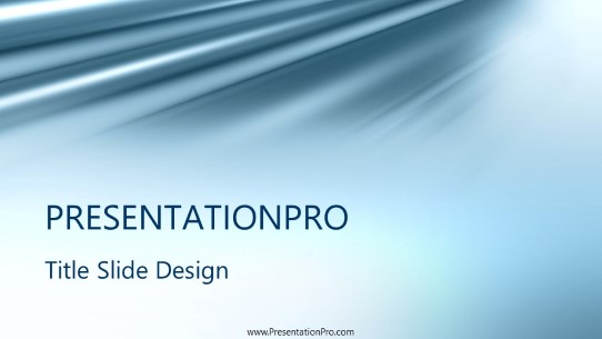 Satin Blue Widescreen PowerPoint Template title slide design