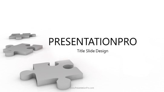 Scattered Puzzles PowerPoint Template title slide design