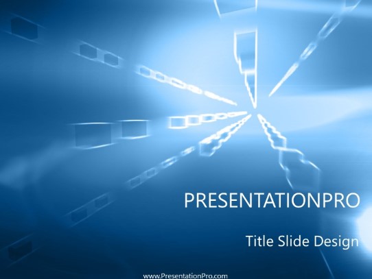 Scifi Blue PowerPoint Template title slide design