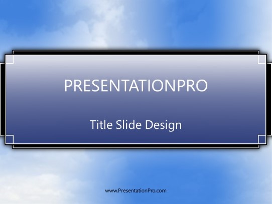 Sky PowerPoint Template title slide design