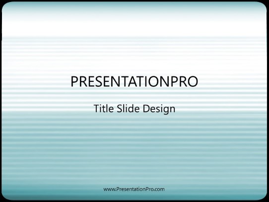 Sleek Teal PowerPoint Template title slide design