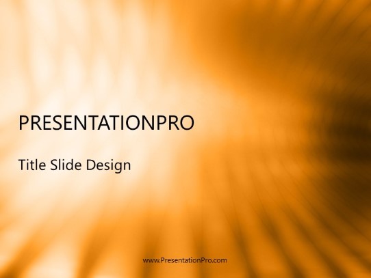 Slinky Orange PowerPoint Template title slide design