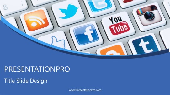 Social Networking Widescreen PowerPoint Template title slide design