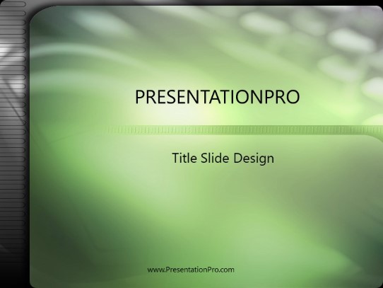 Soft Green PowerPoint Template title slide design