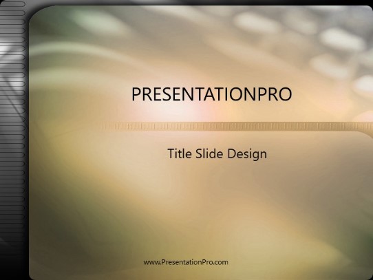 Soft Orange PowerPoint Template title slide design
