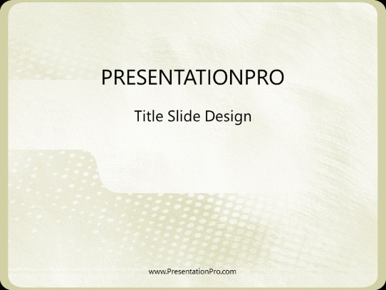 Soft Silver Tan PowerPoint Template title slide design