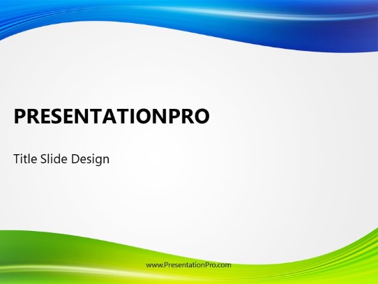 Soothing Waves Duo PowerPoint Template title slide design