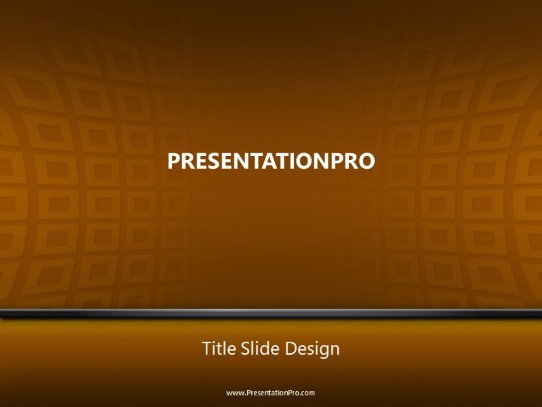 Square Warp Orange PowerPoint Template title slide design