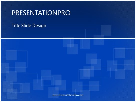 Squared Blue PowerPoint Template title slide design