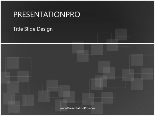 Squared Gray PowerPoint Template title slide design