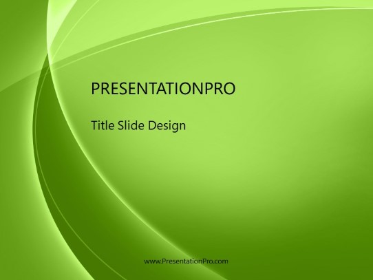 Sabstswoop Green PowerPoint Template title slide design