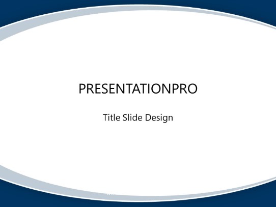 Swoop Simple Blue PowerPoint Template title slide design