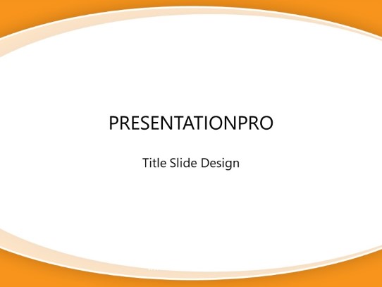 Swoop Simple Orange PowerPoint Template title slide design