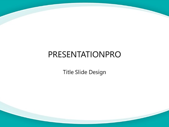 Swoop Simple Teal PowerPoint Template title slide design