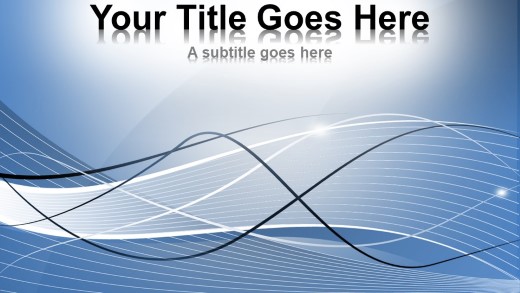 Swoosh Widescreen PowerPoint Template title slide design