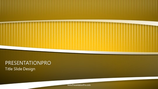 Swoosh Yellow Widescreen PowerPoint Template title slide design