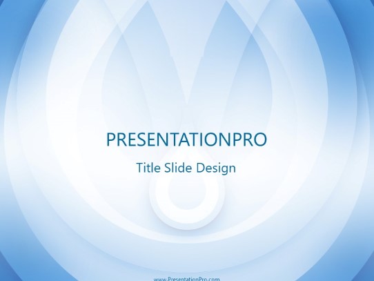 Teardrop Blue PowerPoint Template title slide design