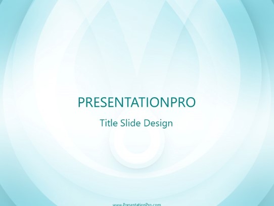 Teardrop Cyan PowerPoint Template title slide design