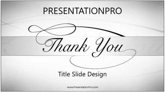 Thankyou 01 Gray Widescreen PowerPoint Template title slide design