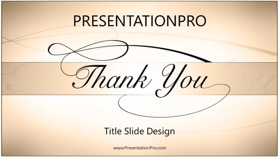 Thankyou 01 Tan Widescreen PowerPoint Template title slide design
