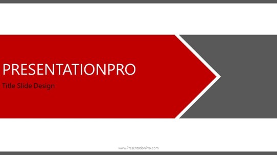 The Flow Red Widescreen PowerPoint Template title slide design