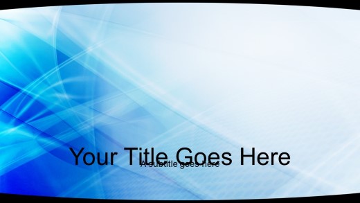 Trace Glow Widescreen PowerPoint Template title slide design