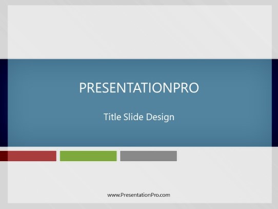 Tricolorbox Blue PowerPoint Template title slide design