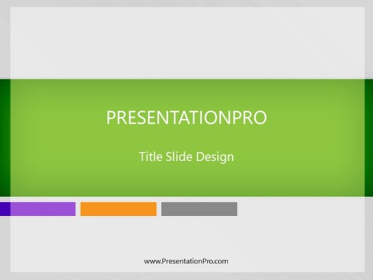 Tricolorbox Green PowerPoint Template title slide design