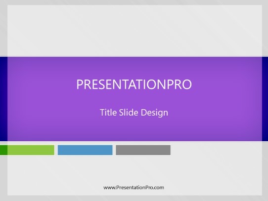 Tricolorbox Purple PowerPoint Template title slide design