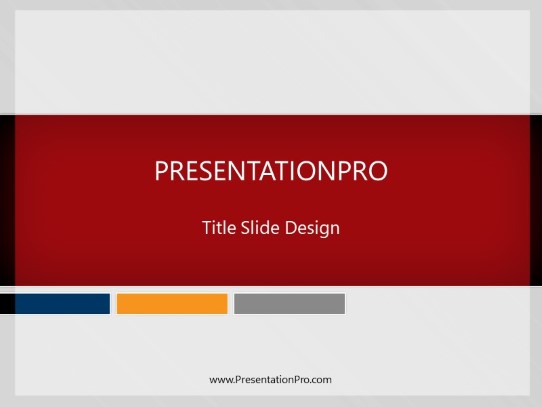 Tricolorbox Red PowerPoint Template title slide design