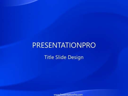 Unda Water PowerPoint Template title slide design