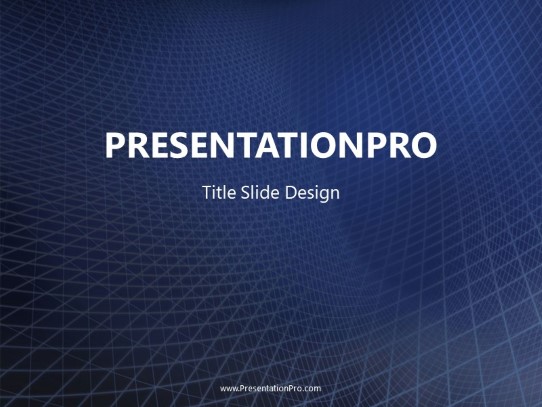 Wave Grid Dark Blue PowerPoint Template title slide design